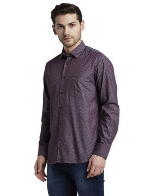 purple paisley casual shirt - 17696625 - Standard Image - 2