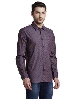 purple paisley casual shirt - 17696625 - Standard Image - 3