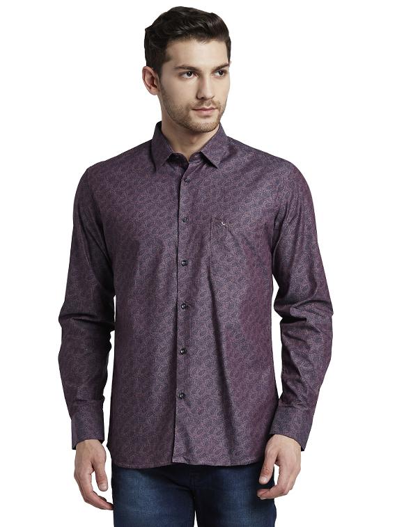 purple paisley casual shirt - 17696625 - Zoom Image - 1