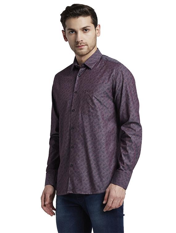 purple paisley casual shirt - 17696625 - Zoom Image - 2