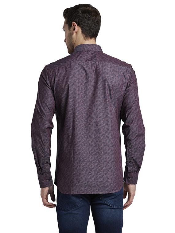 purple paisley casual shirt - 17696625 - Zoom Image - 4
