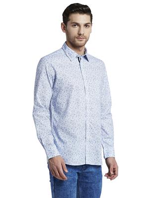 blue printed casual shirt - 17696627 - Standard Image - 2