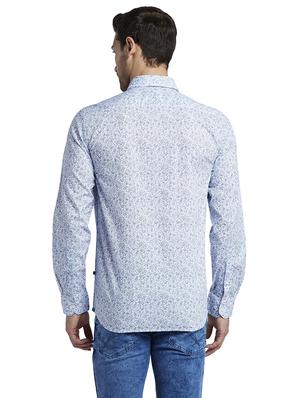 blue printed casual shirt - 17696627 - Standard Image - 4