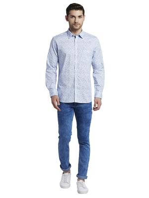 blue printed casual shirt - 17696627 - Standard Image - 5