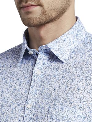 blue printed casual shirt - 17696627 - Standard Image - 6