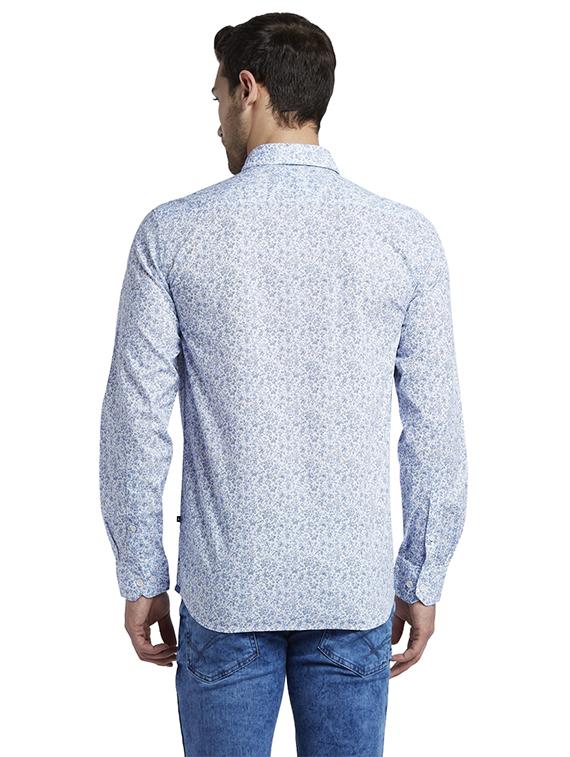 blue printed casual shirt - 17696627 - Zoom Image - 4