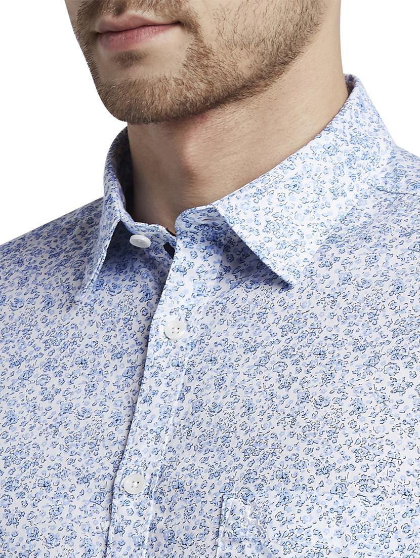 blue printed casual shirt - 17696627 - Zoom Image - 6