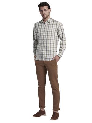 brown checkered casual shirt - 17696685 - Standard Image - 5