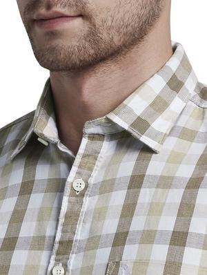 brown checkered casual shirt - 17696685 - Standard Image - 6