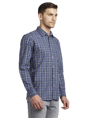 blue checkered casual shirt - 17696719 - Standard Image - 2