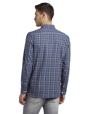 blue checkered casual shirt - 17696719 - Standard Image - 4