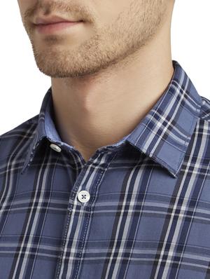 blue checkered casual shirt - 17696719 - Standard Image - 6