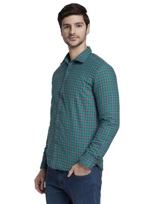 green checkered casual shirt - 17696755 - Standard Image - 3