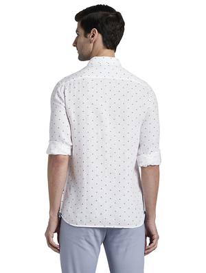 white printed casual shirt - 17696769 - Standard Image - 4
