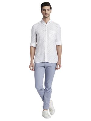 white printed casual shirt - 17696769 - Standard Image - 5