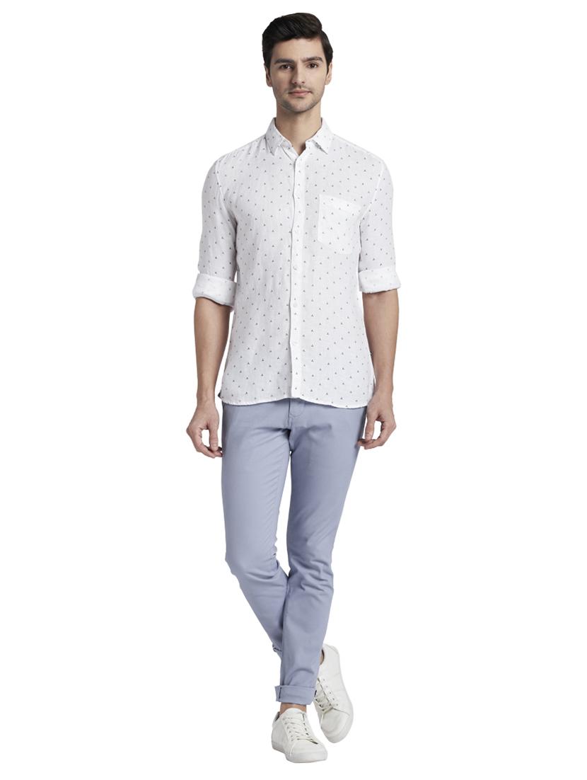 white printed casual shirt - 17696769 - Zoom Image - 5