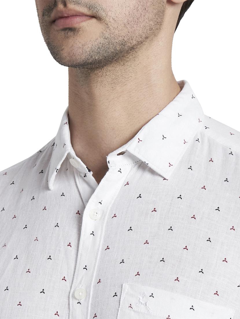 white printed casual shirt - 17696769 - Zoom Image - 6