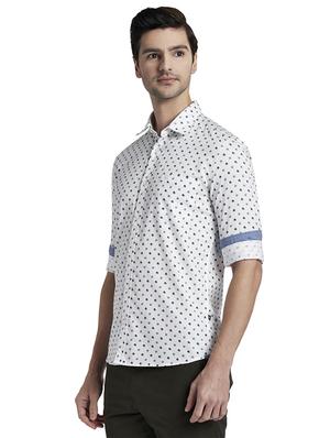 white printed casual shirt - 17696775 - Standard Image - 3