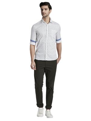 white printed casual shirt - 17696775 - Standard Image - 5