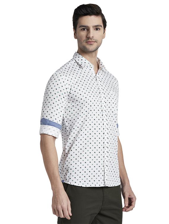 white printed casual shirt - 17696775 - Zoom Image - 2