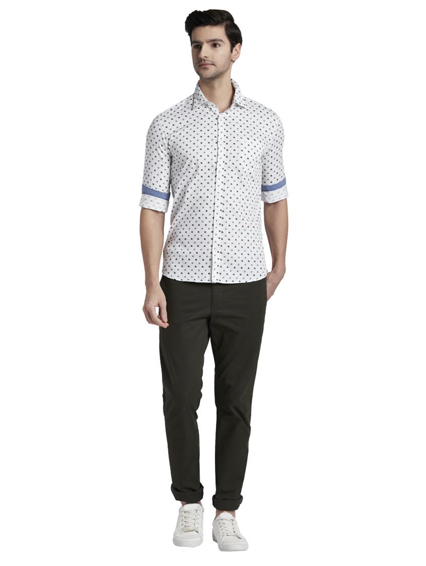 white printed casual shirt - 17696775 - Zoom Image - 5