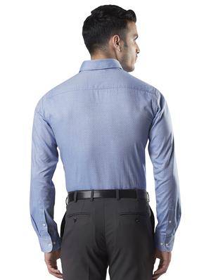 blue self design formal shirt - 17696986 - Standard Image - 3
