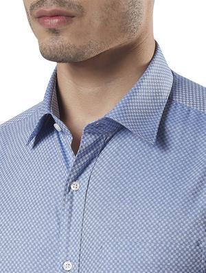 blue self design formal shirt - 17696986 - Standard Image - 5