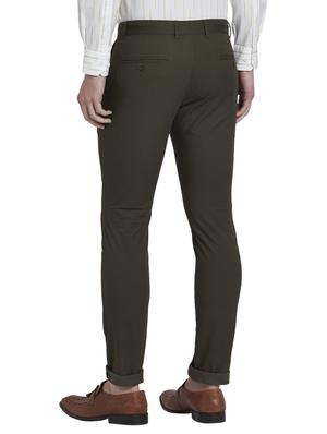 olive green textured chinos - 17697095 - Standard Image - 4