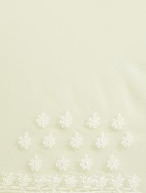 ada hand-embroidered lemon chikankari saree with blouse - 17697471 - Standard Image - 6