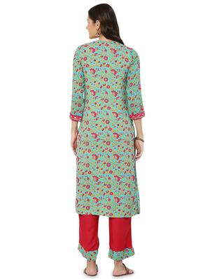 floral kurta palazzo set - 17697483 - Standard Image - 3