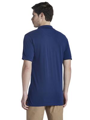 blue solid polo t-shirt - 17697839 - Standard Image - 3