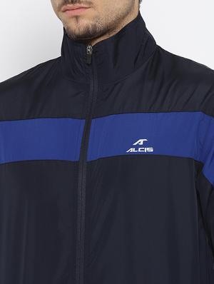 navy blue color block track suit - 17697898 - Standard Image - 5
