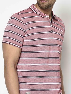 pink striped polo t-shirt - 17697956 - Standard Image - 5