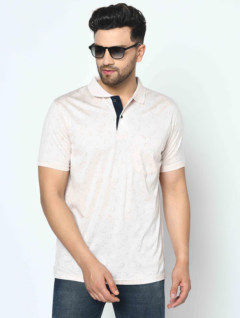 pink printed polo t-shirt - 17697970 - Zoom Image - 1
