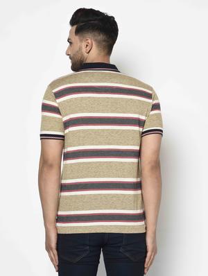 brown striped polo t-shirt - 17697984 - Standard Image - 2