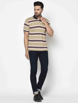 brown striped polo t-shirt - 17697984 - Standard Image - 3