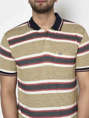 brown striped polo t-shirt - 17697984 - Standard Image - 4