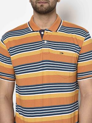 orange striped polo t-shirt - 17697998 - Standard Image - 4