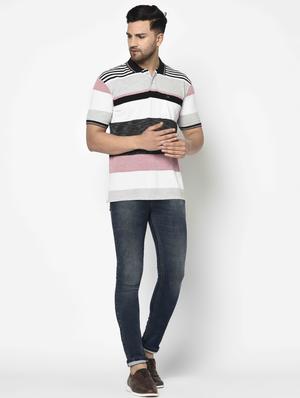 black striped polo t-shirt - 17698043 - Standard Image - 3