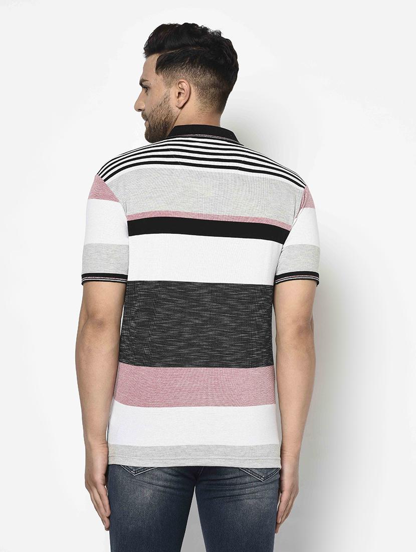 black striped polo t-shirt - 17698043 - Zoom Image - 2