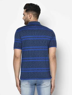 blue striped polo t-shirt - 17698053 - Standard Image - 2