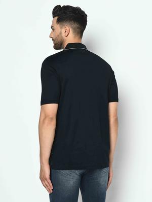 black checkered polo t-shirt - 17698086 - Standard Image - 3