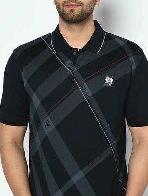 black checkered polo t-shirt - 17698086 - Standard Image - 5