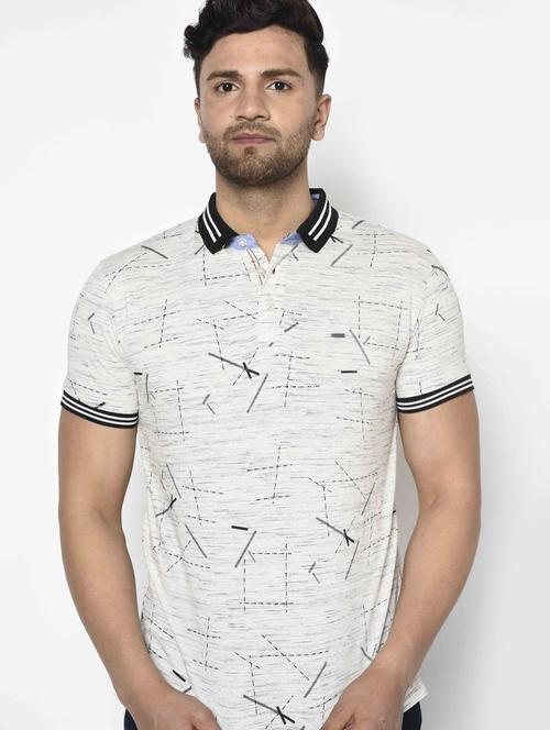 grey printed polo t-shirt - 17698120 - Standard Image - 1