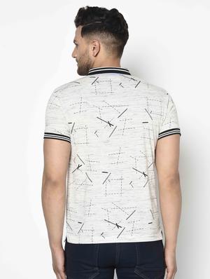 grey printed polo t-shirt - 17698120 - Standard Image - 3