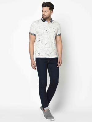 grey printed polo t-shirt - 17698120 - Standard Image - 5