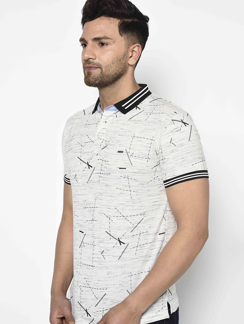 grey printed polo t-shirt - 17698120 - Zoom Image - 2