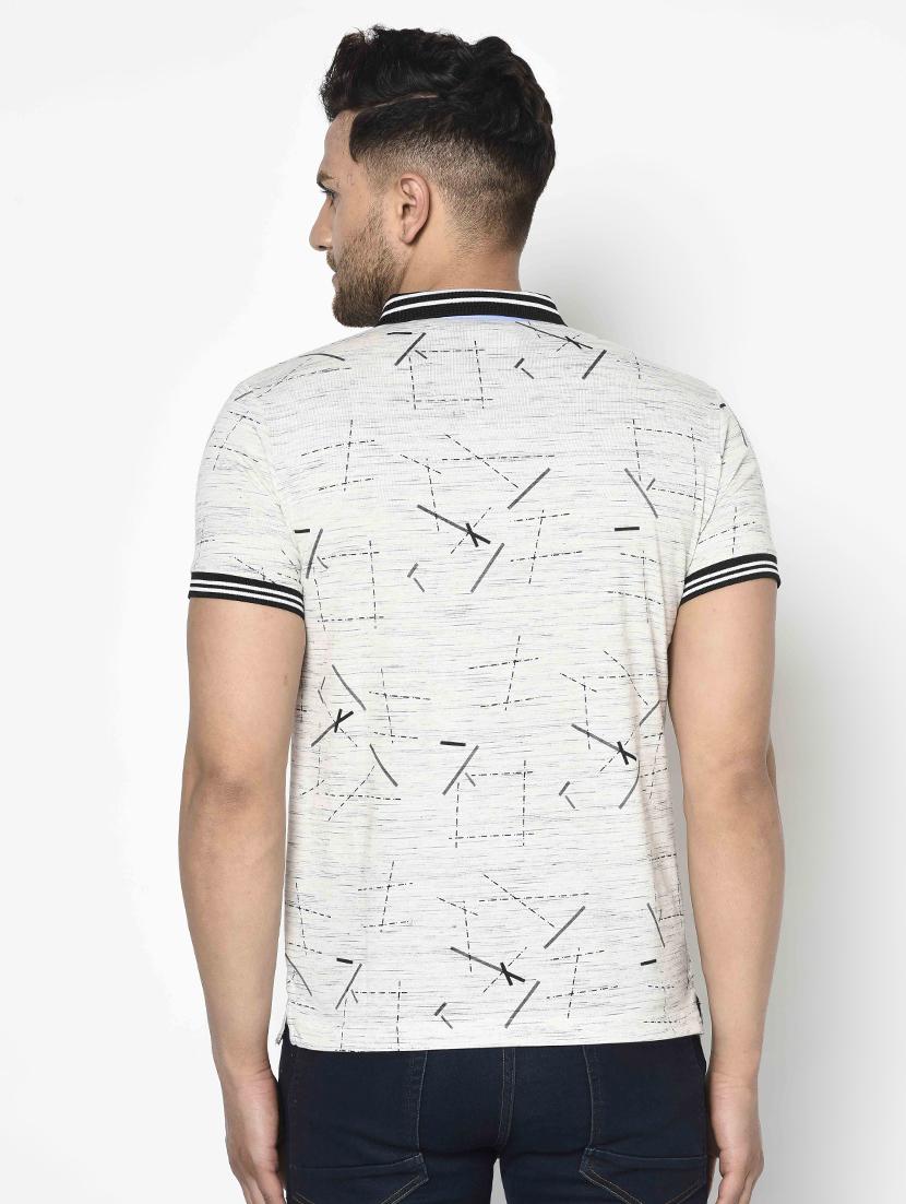 grey printed polo t-shirt - 17698120 - Zoom Image - 3