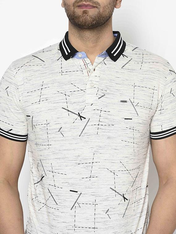grey printed polo t-shirt - 17698120 - Zoom Image - 6