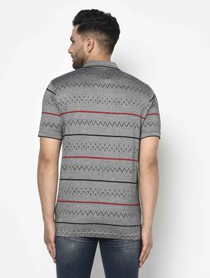 black printed polo t-shirt - 17698135 - Standard Image - 3